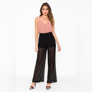 NWT Blush and black jumpsuit Love&Haight